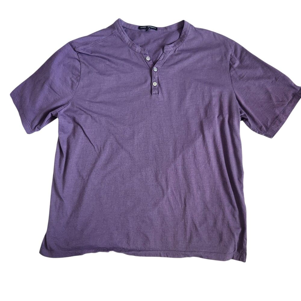 Robert Barakett-Magog Short Sleeve Henley-XXL-Mauve/Dusty Purple-Smart Casual